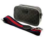 Load image into Gallery viewer, Gucci GG Supreme leather messenger Bag Black (Like new) RTD974G
