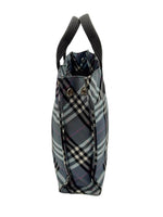 Load image into Gallery viewer, Burberry Blue Label Nova Check Mini Tote Bag in Light Bue Canvas (preowned)
