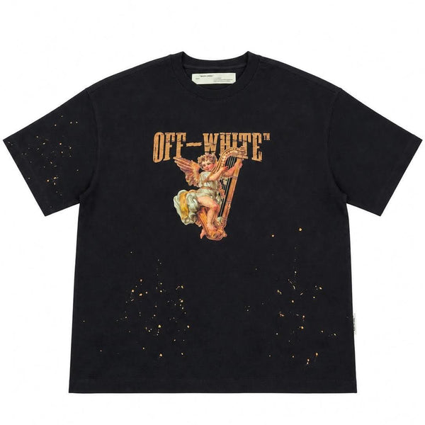 Off-White Splash Star Heavyweight Short Sleeve T-shirt Black