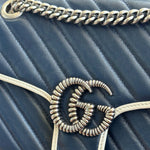 Load image into Gallery viewer, Gucci Calfskin Matelasse Diagonal Small Torchon GG Marmont Shoulder Bag (Pre-owned) GXKV2DR
