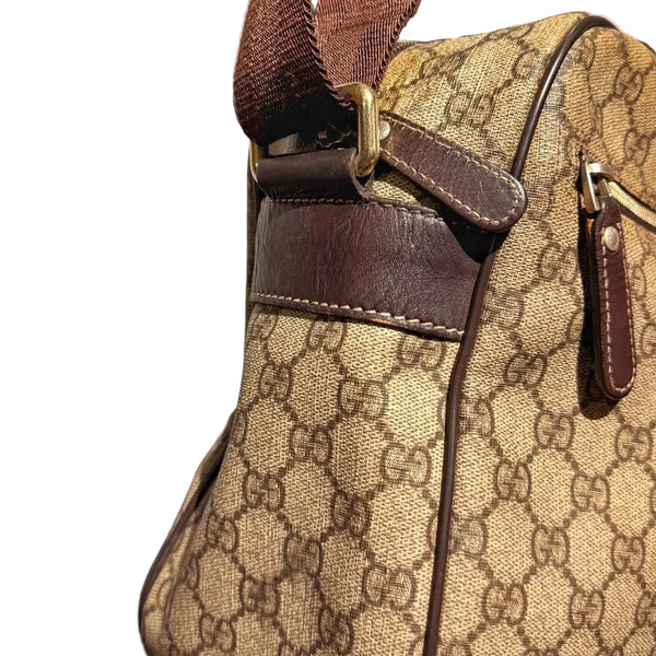 Gucci Beige/Ebony GG Coated Canvas Messenger Bag (Pre-owned)