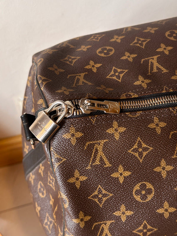 Louis Vuitton Keepall Bandoulière 55 Monogram Brown/Black "Like New”
