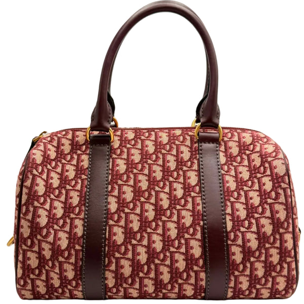 Christian Dior Oblique Boston Bag Bordeaux (Like new) RWTB3HK