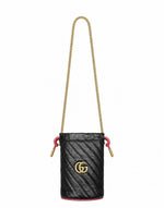 Load image into Gallery viewer, Gucci GG Marmont Bucket Bag Diagonal Quilted Leather Mini (Pre-owned)
