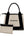 Balenciaga Cotton Canvas Calfskin Navy Cabas XS Natural Black (Pre-owned) 7JCQGGQ