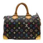 Load image into Gallery viewer, Louis Vuitton x Takashi Murakami Black Monogram Multicolor Speedy 30 Bag  (Pre-owned)
