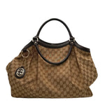 Load image into Gallery viewer, Gucci Beige/Ebony GG Canvas Large Sukey Bag (Pre-owned) GXJ4WCM
