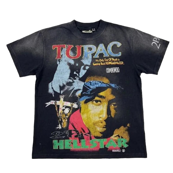 2pac x Hellstar Come With Me Bootleg T-Shirt Black