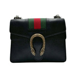 Load image into Gallery viewer, Gucci Dionysus Shoulder Bag Leather/Web Mini Black (Pre-owned) 442VCBJ
