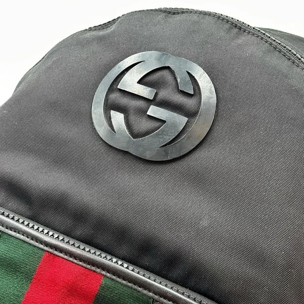 Gucci Backpack Sherry Line Black (Pre-owned) 4KX67CY