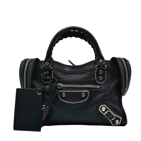 Balenciaga Classic Mini City Edge Black / Silver Hardware (Like new) VWM8G48