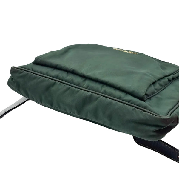 Prada Tessuto Nylon Messenger Bag Dark Green (Pre-owned) R7GH8JB