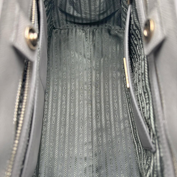 Prada 2015-2026 Medium Bicolor Saffiano Lux Galleria Satchel Grey (Like new) 8D976YD