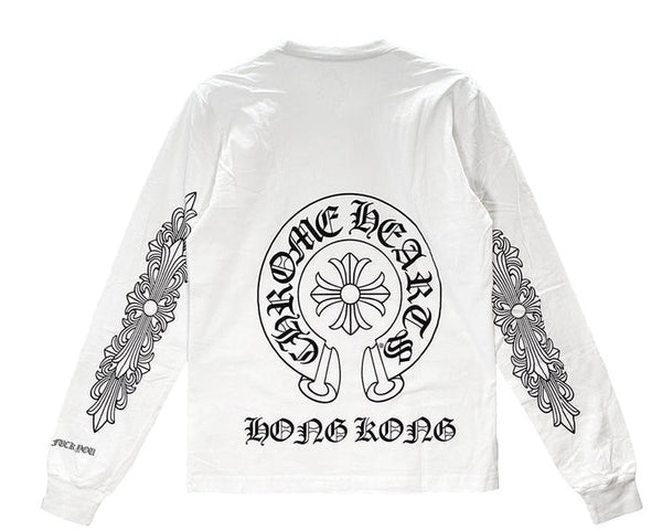 Chrome Hearts Hong Kong Exclusive Horseshoe Floral Sleeve Long Sleeve Shirt
