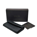 Load image into Gallery viewer, Bottega Veneta Black Intrecciato Woven Nappa Leather Continental Wallet (Pre-owned)
