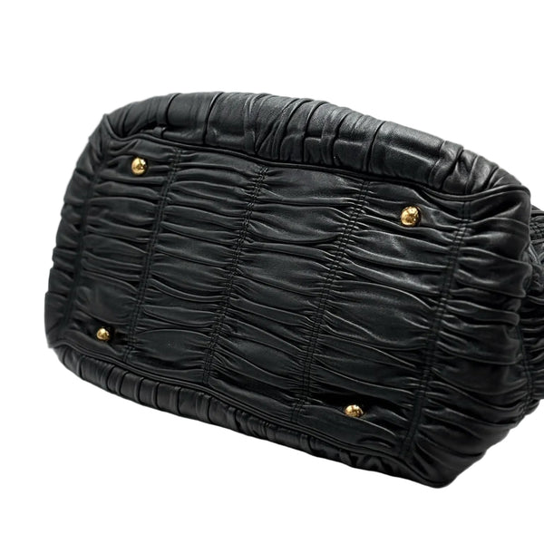 Prada Black Nappa Leather Gaufre Tote Bag (Pre-owned) XGY97GW