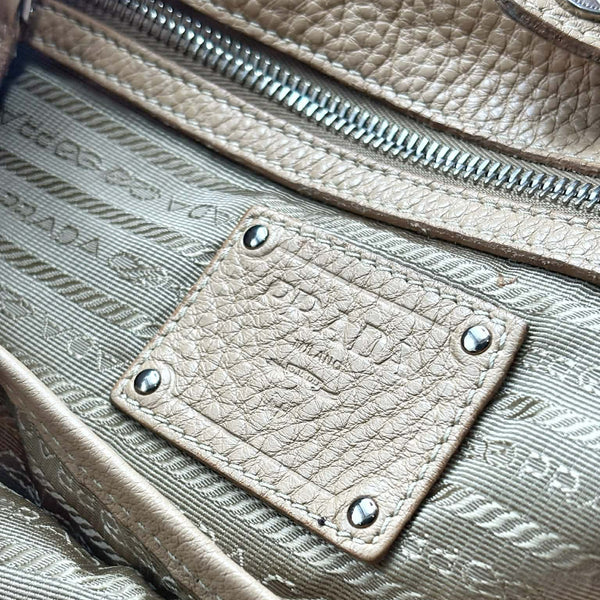 Prada Logo-lettering two-way bag Beige (Like new)
