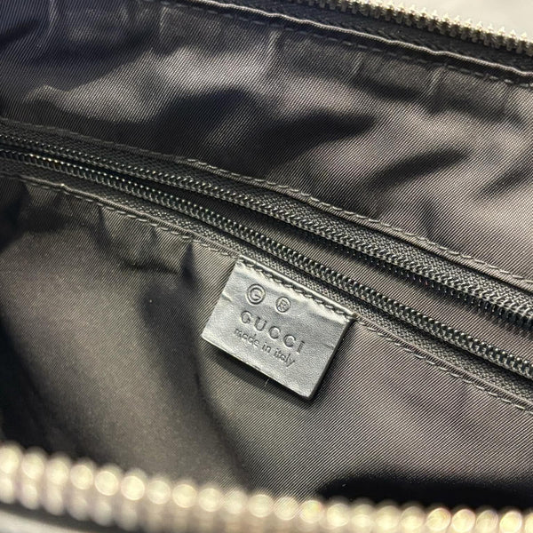 Gucci Techno Canvas Web Top Handle Shoulder Bag Black (Pre-owned)