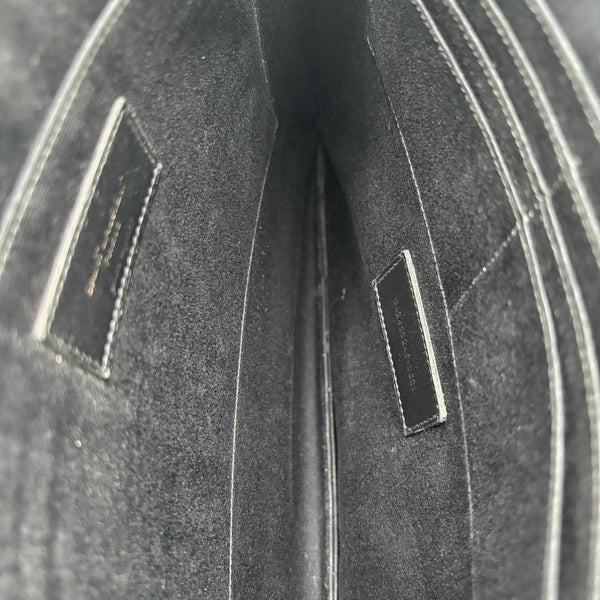 Saint Laurent Grain De Poudre Monogram Monochrome iPad Case Black (Like new) 87VWTG