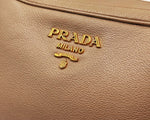 Load image into Gallery viewer, Prada Beige Vitello Daino Leather Double Zip Camera Crossbody Bag (Like new) Y3986RX

