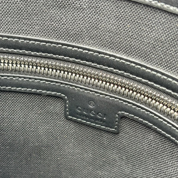 Gucci GG Supreme Monogram Appia Calfskin Web Flat Messenger Bag Black Grey (Like new) 78BGVJY