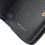 Load image into Gallery viewer, Saint Laurent Black Quilted Leather Zip Around Compact Wallet (Pre-owned) K9C8624
