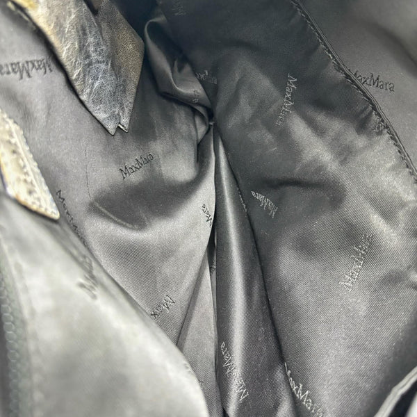 Max Mara Olive Green Leather Shoulder Bag (Pre-owned)