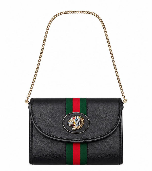 Gucci Rajah Web Chain Shoulder Bag Leather Small (Excellent Condition)