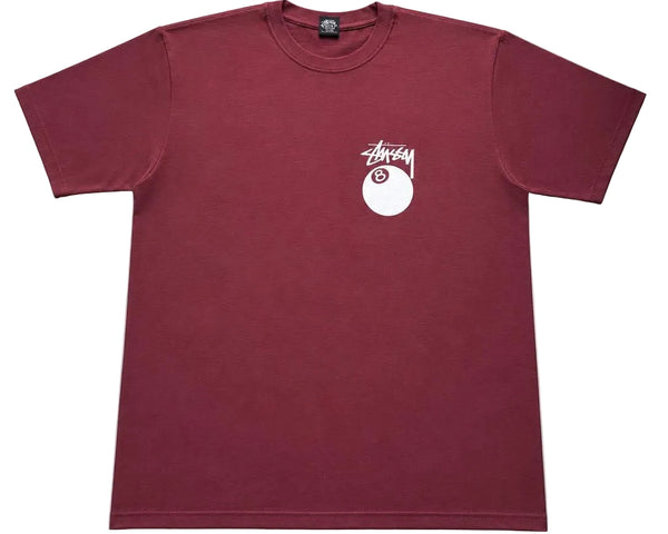 Stussy 8 Ball Pigment Dyed Maroon