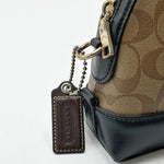 Load image into Gallery viewer, Coach Dome Brown/Black Signature Coated Canvas Crossbody Bag (Pre-owned)
