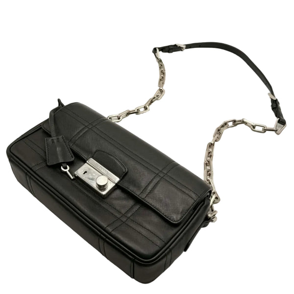 Prada Women’s Black Leather Shoulder Bag (Pre-owned) QBJGWRK