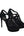 Louis Vuitton Black Suede Pumps With Buckle Heels (Pre-owned)