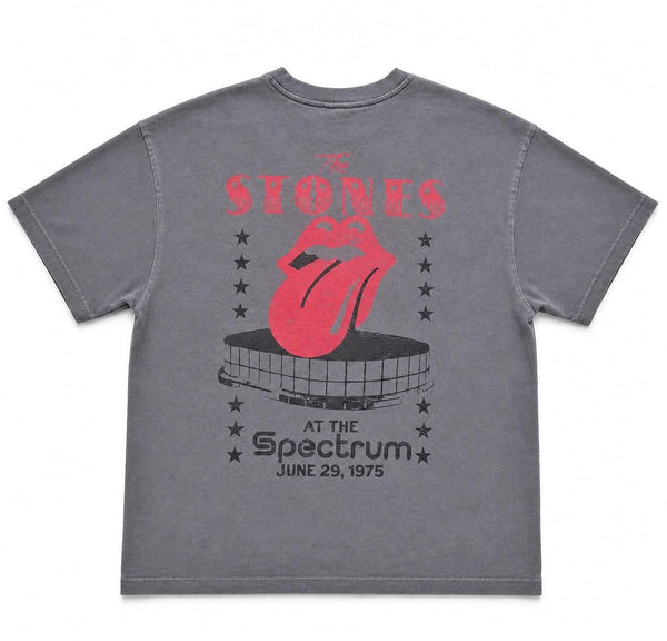The Rolling Stones "Tour of the Americas '75" Grey Acid-washed Cotton