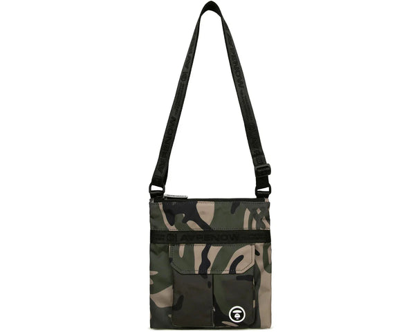 AAPENOW moonface logo crossbody bag Green Camo