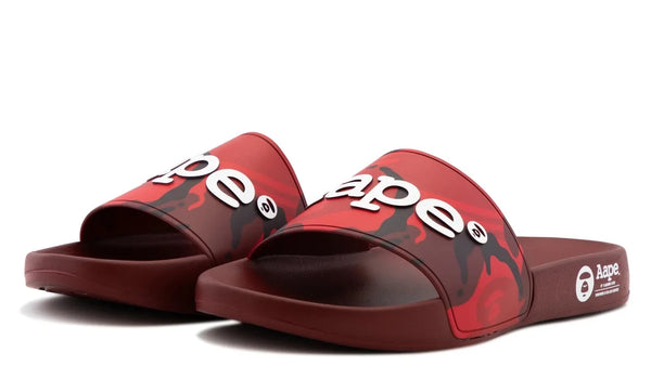 AAPE Red Camo Slides