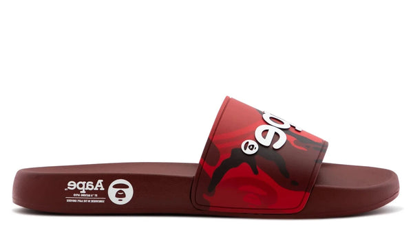 AAPE Red Camo Slides
