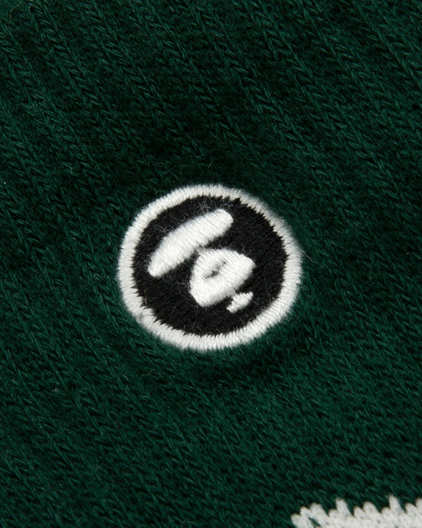 AAPENOW Moonface Logo Socks Dark Green