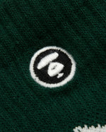 Load image into Gallery viewer, AAPENOW Moonface Logo Socks Dark Green
