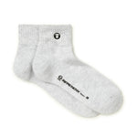Load image into Gallery viewer, AAPE Moonface Embroidered Ankle Socks White Heather
