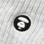 Load image into Gallery viewer, AAPE Moonface Embroidered Ankle Socks White Heather
