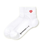 Load image into Gallery viewer, AAPE Moonface Embroidered Ankle Socks White
