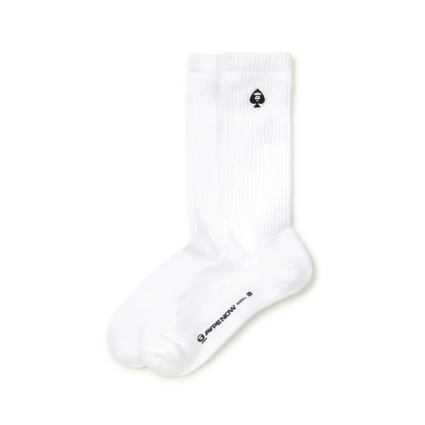AAPENOW Spades Socks White