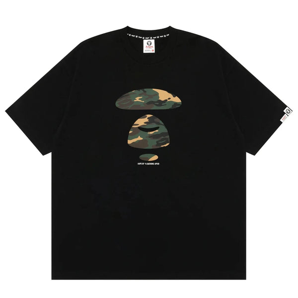 AAPEUNVS moonface graphic tee Black/Green