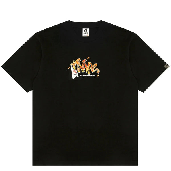 Aape Graphic Print Tee with Aaper Black (AAPTEM10030XR)