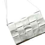 Load image into Gallery viewer, Bottega Veneta Cassette leather shoulder bag White (Pre-owned) 9THX8B3

