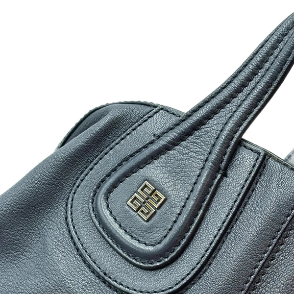 Givenchy Navy Blue Lambskin Leather Large Nightingale Bag (Pre-owned) 392QH7T
