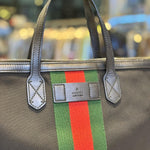 Load image into Gallery viewer, Gucci Techno Canvas Web Top Handle Shoulder Bag Black (Pre-owned)

