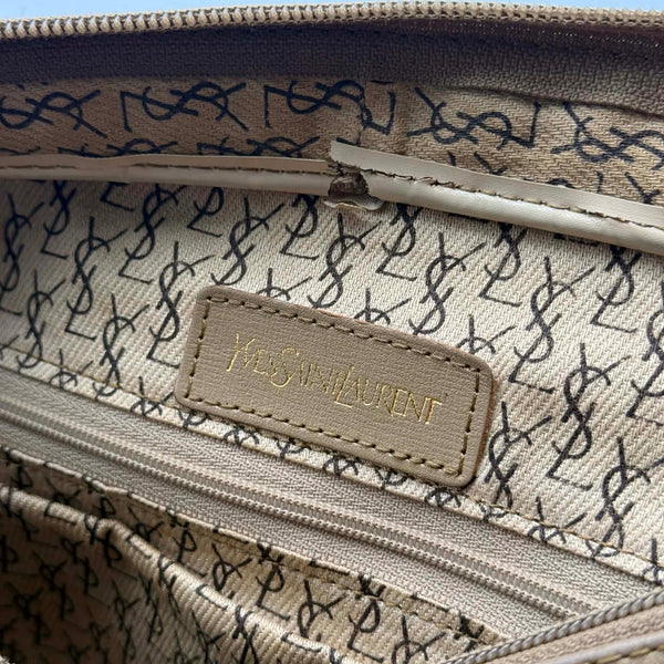 Saint Laurent Vintage Yves Grey black brown leather bag (Pre-owned)