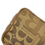 Load image into Gallery viewer, Burberry [B] Logo Canvas/Leather Clutch Bag With Gold Hardware (Pre-owned)
