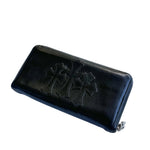 Load image into Gallery viewer, Chrome Hearts REC F ZIP Wallet 3 Cemetery Cross Patch black Leather (Vintage)
